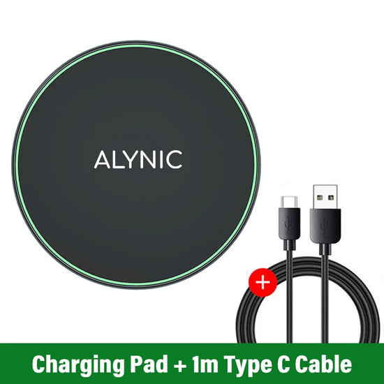 30W Wireless Fast Charging Pad – Induction Charger for iPhone 15/14/13 & Samsung S23/S22