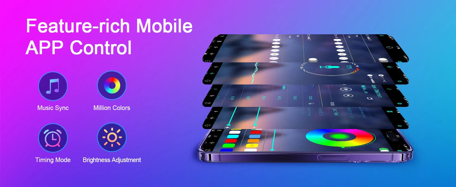 RGB LED Backlight with App Control and Music Sync
