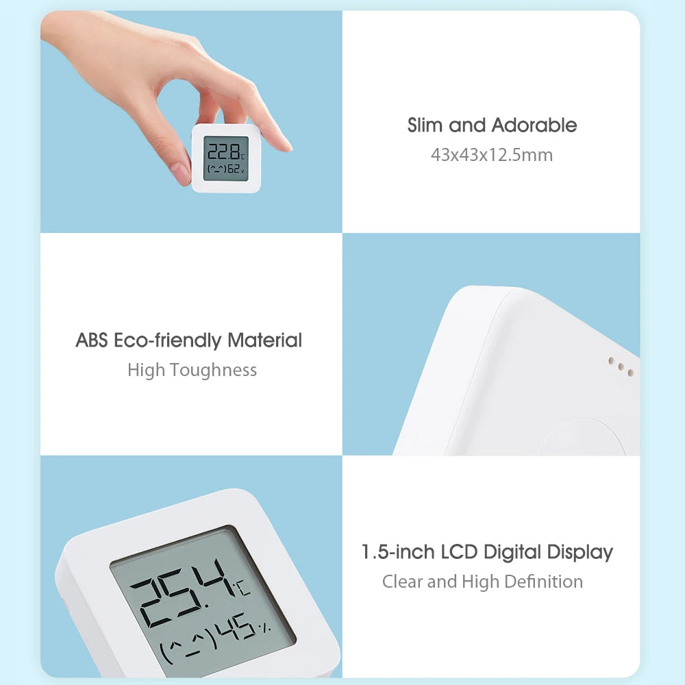 XIAOMI Thermometer 2 | Smart Bluetooth Hygrometer | Wireless Temperature & Humidity Monitor