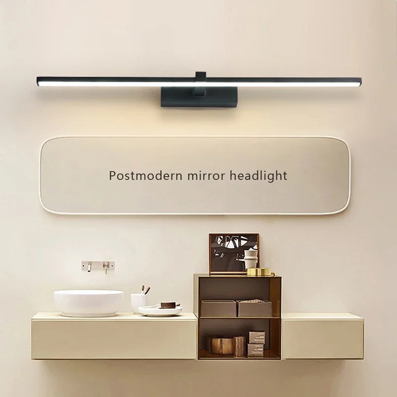 Modern LED Wall Light - Tri-Color Dimmable Bathroom Mirror Lamp