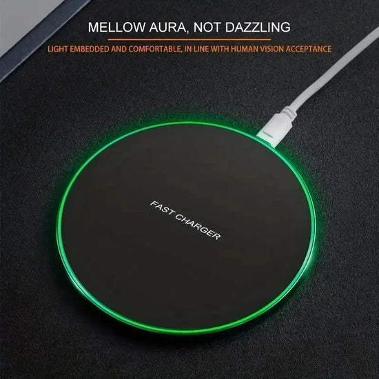 30W Wireless Fast Charging Pad – Induction Charger for iPhone 15/14/13 & Samsung S23/S22