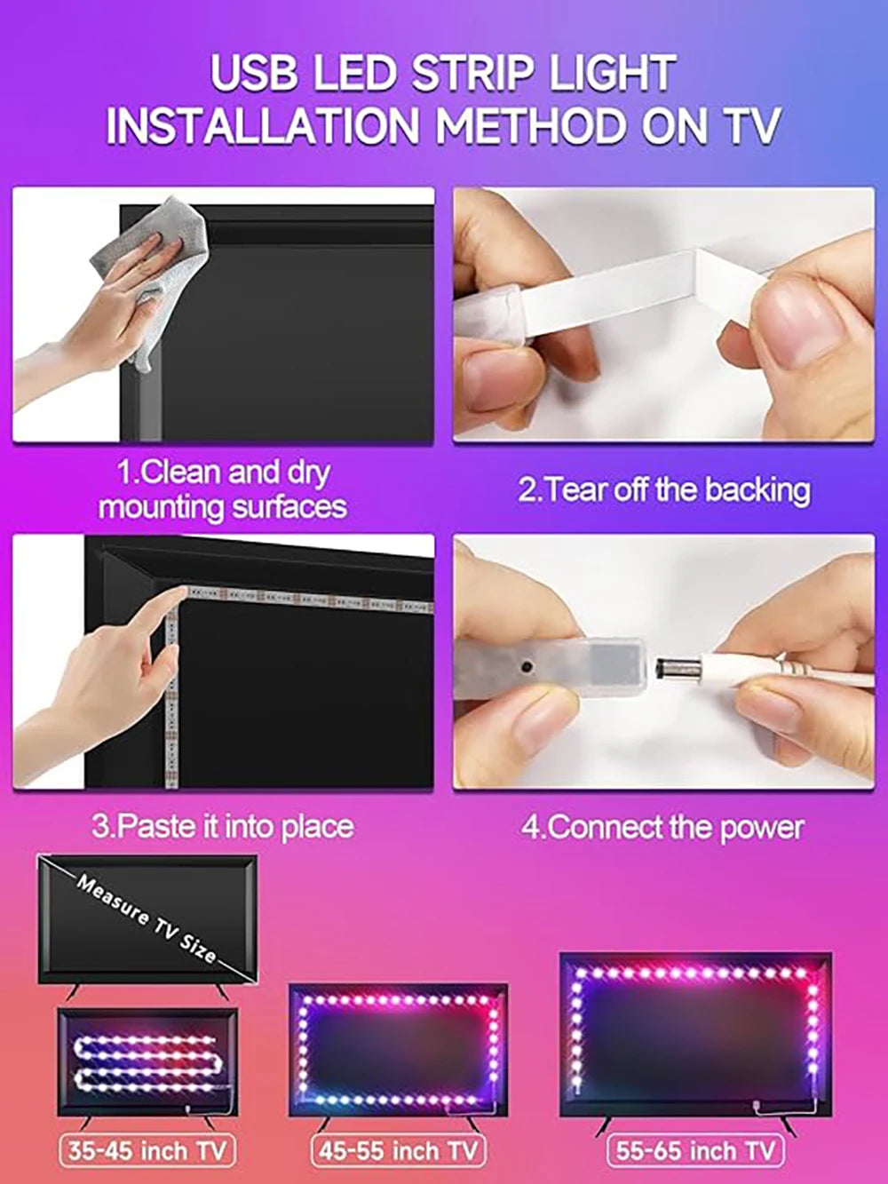 RGB LED Backlight with App Control and Music Sync