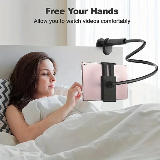 70cm Flexible Tablet & Phone Holder – Long Arm Clamp Stand for Bed & Desk 4.7-11 inch