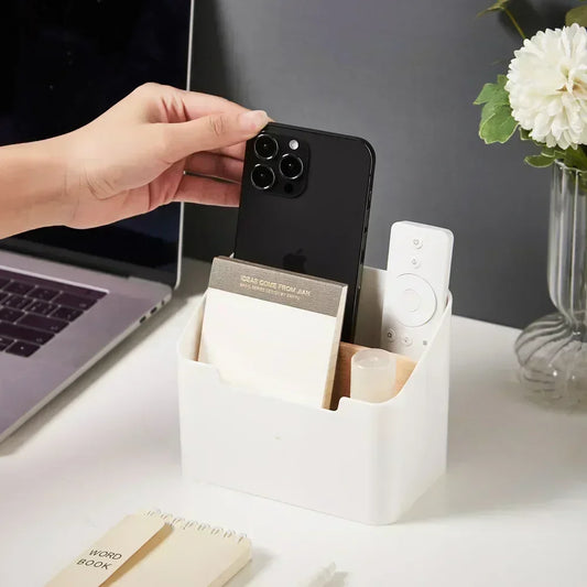 Remote Control Organizer | TV Remote Holder For Table | Multipurpose Desktop Storage Box