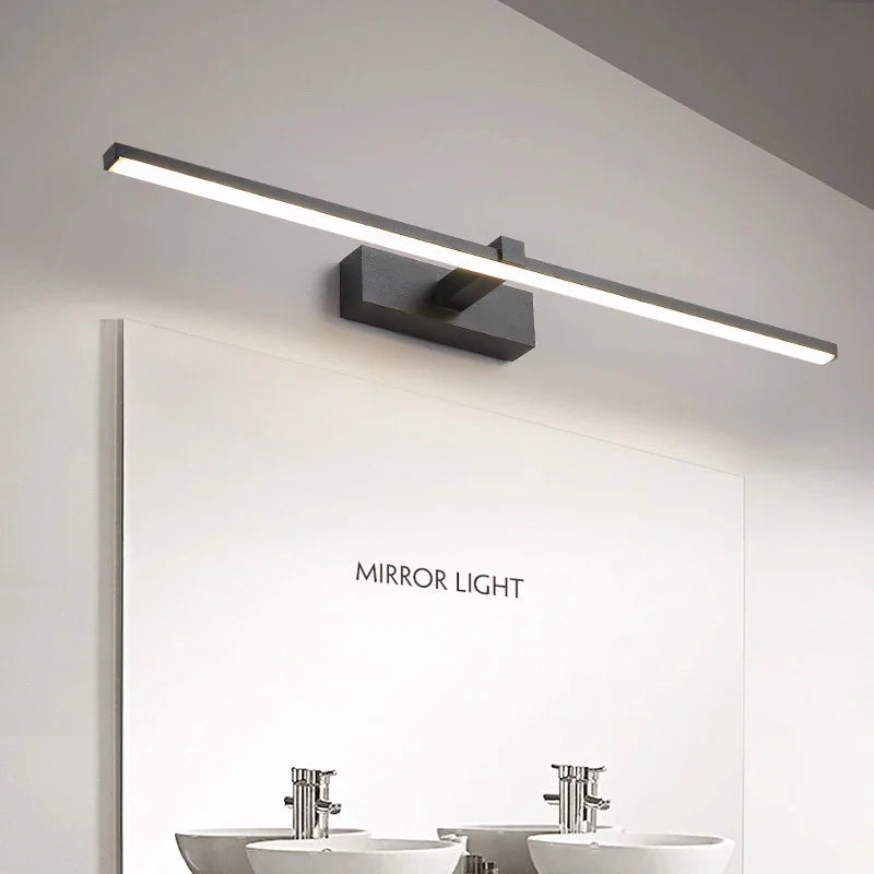 Modern LED Wall Light - Tri-Color Dimmable Bathroom Mirror Lamp